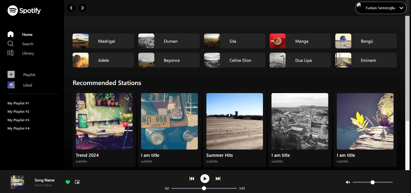 Spotify UI clone built with Vue.js